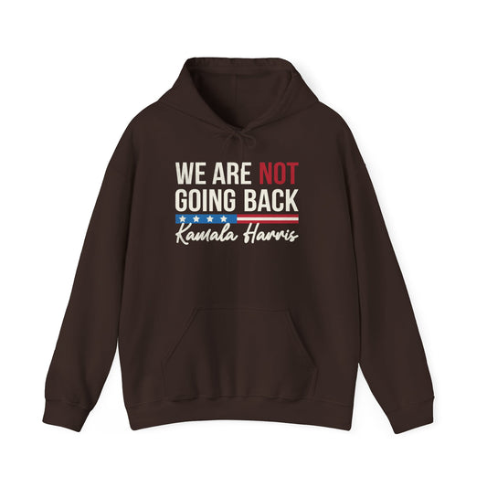 "We are not going back" 'Kamala Harris' Unisex Heavy Blend™ Hooded Sweatshirt